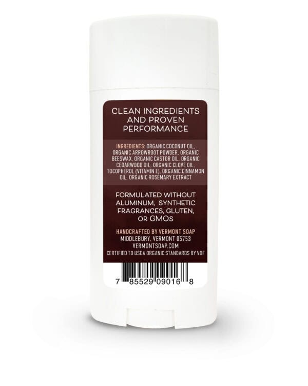エチケットスティックスパイスウッド Organic Deodorant Spicewood - 画像 (2)