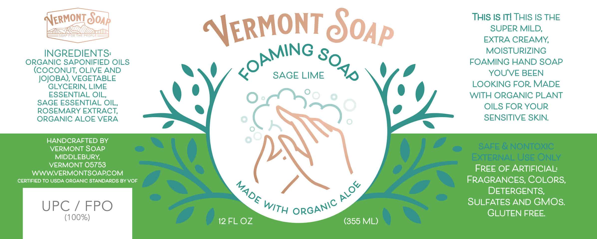 フォーミングソープ セージライム Foaming Soap Sage Lime - 画像 (3)