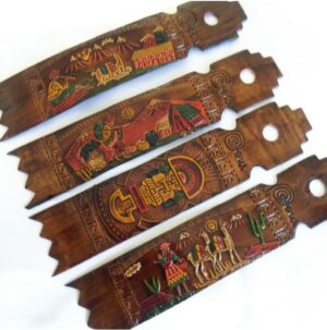 南米ペルーから　皮革職人手作りブックマーク　  Leather craftsman's handmade bookmark