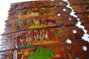 南米ペルーから　皮革職人手作りブックマーク　  Leather craftsman's handmade bookmark - 画像 (4)