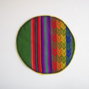 南米ペルーから　伝統柄の鍋敷き　Pot mat with traditional Andean patterns - 画像 (4)